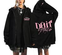 NCTCITY Sudaderas con Capucha y Cremallera Stray Kids DO IT Impreso Y2K E-Girl Hoodie Chaqueta Gótica Streetwear Tops Negro Nuevo Álbum BangChan Lee Know Changbin Hyunjin Han Felix Seungmin I.N