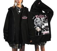 NCTCITY Sudaderas con Capucha y Cremallera Stray Kids DO IT Impreso Y2K E-Girl Hoodie Chaqueta Gótica Streetwear Tops Negro Nuevo Álbum BangChan Lee Know Changbin Hyunjin Han Felix Seungmin I.N