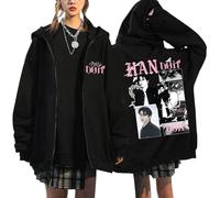 NCTCITY Sudaderas con Capucha y Cremallera Stray Kids DO IT Impreso Y2K E-Girl Hoodie Chaqueta Gótica Streetwear Tops Negro Nuevo Álbum BangChan Lee Know Changbin Hyunjin Han Felix Seungmin I.N