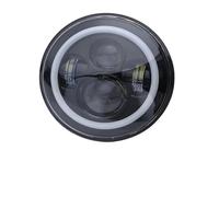 NCTPICLC Faros Luces Delanteras 2 Uds Coche 7 "faro Led Señal Giro Alta/baja H4 Faro Blanco DRL Luces Para Jeep Para Wrangler JK LJ TJ CJ 2 Puertas Y 4 Puertas Ilimitadas Faros Faro(1pair Black)