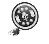 NCTPICLC Faros Luces Delanteras 575 Pulgadas Llevó Los Ojos Del Ángel Cráneo Faro DRL H4 De La Motocicleta Coche Para Lada Faros Faro