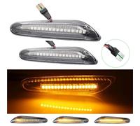 NCTPICLC Indicador Espelho Luz LED Dinámica Posición Lateral Intermitente Secuencial Para E90 E91 E92 E93 E60 E87 E82 E46(Dynamic Crystal B)