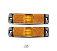 NCTPICLC Tercera Luz De Freno Trasera 2/4/10 Uds 4 Luces LED Posición Lateral Lámparas Liquidación Lámpara Indicadora Señal Camión Remolque Furgoneta Camioneta Barco 12V 24V(2pcs White)