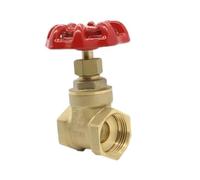 NCUPADRX Válvula de compuerta bidireccional Manual de latón del Hilo Femenino de Las válvulas de compuerta del 1/2inch con la Rueda de Acero Amarilla de la manija