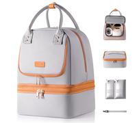 NCVI Bolsa para extractor de leche materna con bolsa de hielo, bolsa extraíble de doble capa para Medela & Spectra S1/S2, bolsa térmica de leche materna aislada para madres trabajadoras, viajes