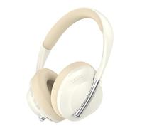 ND NEXT DESTINATION Auriculares Inalámbricos de Bluetooth 5.3 con Bass y Sonido Estéreo Casco Diadema Over Head Audífono de Oído Abierto (Beis)