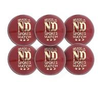 ND Sports Pelotas de críquet de cuero de alta calidad, ideales para práctica, entrenamiento y partidos, bolas de críquet de grado A de calidad superior de 5.5 onzas