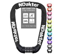NDakter Candado de cadena para bicicleta, combinación de 5 dígitos, cerradura de bicicleta de alta seguridad, seguridad de 3.2 pies, cerraduras de ciclismo resistentes para bicicleta, scooter,