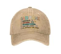 NDBQEYIFV Bank of Dad Paternidad Gorras de béisbol Unisex Desgastado de Vaquero Snapback Snapback Día del Padre Vida de Padre Actividades al Aire Libre Gorra Regalo Gorra