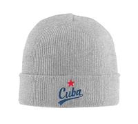 NDBQEYIFV Cuba Vintage Escrito a Mano con Sombreros de Estrella roja Gorros Gorros Gorra para Hombres y Mujer Deportiva Unisex Calaveras Gorros Gorros elásticos de otoño