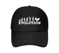 NDBQEYIFV Etapas de evolución - Gráficos humorísticos, Progreso Humano hacia el Surf para un Estilo de Vida Divertido Gorra de béisbol de Malla