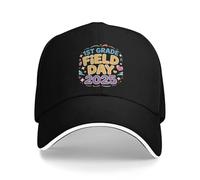 NDBQEYIFV Gorra de béisbol Field Day 2025 Diseño de Primer Curso Femenino Hombre Gorra de Camionero Moda de Primavera Patines de Tenis Sun Gorras de béisbol