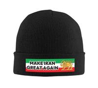 NDBQEYIFV Haz Que Irán Sea Grande Otra Vez Gorra de Punto y Gorras Retro para Hombres y Mujeres Gorros de Gorro Hippie Gorros elásticos Personalizados de otoño