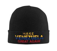 NDBQEYIFV Haz Que Venezuela vuelva a ser Genial Gorros de Punto Gorros de Punto, Hombres, Mujeres, Gorras térmicas elásticas adorables, Gorros de Gorro Estampados al Aire Libre de otoño, Invierno