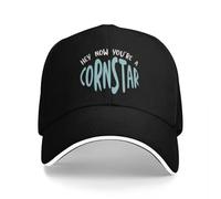 NDBQEYIFV Juego de Palabras de Cornhole Oye Ahora Eres una Gorra de béisbol Cornstar Gorra de Wild Ball Gorra de Lujo Gorra de Sol Gorra de Hombre Gorra de Mujer