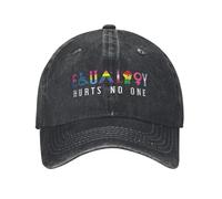 NDBQEYIFV La Igualdad LGBT no perjudica a Nadie Orgullo Sombreros Unisex de béisbol Iguales Derechos Humanos Gorra Vaquera desgastada Gorra Ajustable para Exteriores