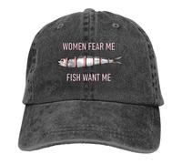 NDBQEYIFV Los Peces me Quieren Mujeres me temen, Casquette Gorra con Visera, Peces Graciosos Sombreros de algodón con Sombras de Sol para Hombres, Mujeres