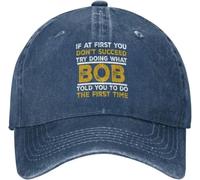NDBQEYIFV Si al Principio no Tienes éxito, Prueba a Hacer lo Que Bob te Dijo: Gorras, Gorras, Gorras de béisbol, Gorras Vintage