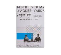 NDIEHA Póster de película clásica de JACQUES DEMY ET AGNES VARDA de 5 películas SUR LE BONHEUR en lienzo, impresión artística para decoración de pared, 60 x 90 cm