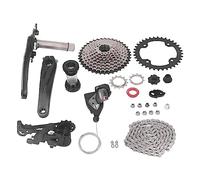 NDiyueAa Grupo de 10 velocidades, 11 a 40T, soporte inferior del volante, cadena de cambio de marchas delantera y trasera, Kit de cambio de marchas antioxidante para bicicleta, accesorios (Plato 36T)