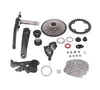 NDiyueAa Grupo de 10 velocidades, 11 a 40T, soporte inferior del volante, cadena de cambio de marchas delantera y trasera, Kit de cambio de marchas antioxidante para bicicleta, accesorios (Plato 34T)