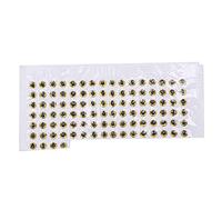 NDiyueAa Ojos de Señuelo de Pesca, Resina, 3D Realista, 3 mm, 100 Piezas, Adaptadores de Cebo livianos y de Larga duración para Manualidades de Aparejos de Bricolaje (Oro)
