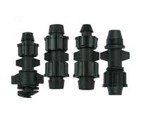 NDJQY 5 piezas de 16 mm de riego por goteo con bloqueo madre directa doble bloqueo madre junta directa tubo de goteo junta junta de riego por goteo (manguera de derivación)
