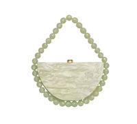 NDJQY Bolsos de mano de alta calidad para mujer, diseño de boutique, acrílico de lujo, cáscara de huevo de ganso, bolso de noche, bolso de noche para boda o fiesta, verde claro, Talla única