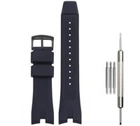 NDJQY Correa de reloj de goma para Citizen AW1475 1476 1477 CA4154 4155 Reloj de pulsera Eco-Drive para hombre Correa de reloj de silicona de repuesto(Black Black buckle)