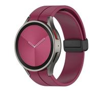 NDJQY Silicone Strap for Samsung Watch 4/5/6 40 44mm 5 Pro 45mm Band Magnetic Buckle Galaxy Watch 4/6Classic 42 43MM 46 47MM Watchbands(Wine red,Watch 5Pro 45mm)
