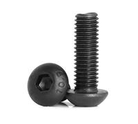 NDKSZHEQ 100/50/ 20/10/ 5/2/ 1 Uds M1.6 M2 .5 M3 M4 M5 M6 M8 M10 M12 Grade10.9 tornillos de cabeza de botón redondo hexagonal ISO7380(10mm,M2 (100pcs))