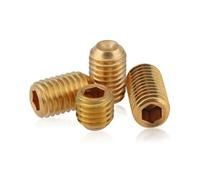 NDKSZHEQ 2 piezas-20 piezas DIN916 M2 .5 M3 M4 M5 M6 M8 M10 Tornillo de cabeza hexagonal de latón con cabeza hueca(5mm,M2.5 20PCS)