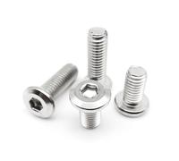 NDKSZHEQ M2 .5 M3 M4 M5 M6 M8 Allen Hexágono Interior Cabeza Plana Grande Remache for Muebles Tornillo Perno de Unión de Conexión Acero Inoxidable 304 A2(75mm,5pcs M6)