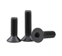 NDKSZHEQ M3 M4 M5 5mm 6mm 8mm 10mm 12mm a 30mm negro 304 perno de acero inoxidable hexagonal zócalo plano CSK tornillo de cabeza avellanada(20Pcs M4x10)