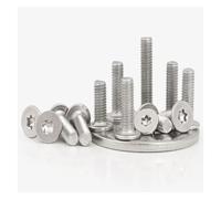 NDKSZHEQ Tornillo de cabeza plana ultrafina seis lóbulos Torx acero inoxidable 304 A2 M1.6 M2 .5 M3 M4 M5 M6 M8 Longitud del perno: 2-50 mm(3mm,M2.5 50pcs)