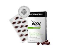NDL Pro-Health Colágeno puro tipo II con ácido hialurónico - Con cúrcuma y vitamina C - Ayuda al funcionamiento normal de huesos, articulaciones y cartílagos - 30 cápsulas, 1 mes