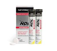 NDL Pro-Health Electrolitos - Tabletas efervescentes de hidratación rápida, electrolitos y sales minerales para el deporte, disminuye el cansancio y la fatiga, sabor Limón, Pack 2, 40 tabletas