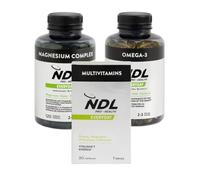 NDL Pro-Health Omega 3 + Magnesium Complex con Vitamina B6 y D + Multivitaminas | Energía, salud y bienestar | Una marca de Rafa Nadal & Cantabria Labs
