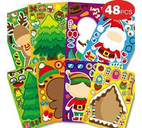NDLT Pegatinas de Navidad para Niños y Pequeños - 48 Hojas Decorativas para Juegos de Fiesta, Manualidades DIY y Regalos