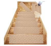 NDSJAIE Alfombra autoadhesiva para escaleras 2 Piezas de peldaños Escalera for escalones Madera, Alfombrilla autoadhesiva for, Alfombra Protectora for escaleras, Alfombrillas insonorizadas for(38)