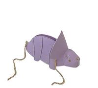 NDSJAIE Bolso de hombro con remaches Bolso de hombro tipo bandolera piel sintética con forma dinosaurio y cadena remaches, Mini bolso mano for la compra Ideal para ir al trabajo(Purple)