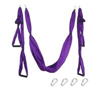 NDSJAIE Columpio Yoga Aereo Hamaca aérea for una Fuerte antigravedad, Herramienta de inversión Eslinga voladora Columpio Yoga, Ejercicios aéreo(Purple)