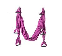 NDSJAIE Columpio Yoga Aereo Hamaca aérea for Yoga antigravedad, Dispositivo de inversión Columpio, cinturón Colgante for Ejercicios Modelado del Cuerpo en Interiores y Exteriores(Purple-White)