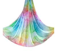 NDSJAIE Columpio Yoga Aereo Hamaca aérea for Yoga de 10 Yardas y 9,2 M, Tela Punto Nailon, Hamaca for Pilates, for, Seda(Coleus)