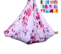 NDSJAIE Columpio Yoga Aereo Hamaca aérea for Yoga de 4m, Tela ombré, sedas aéreas, Color Degradado, cinturón elástico for Fitness, Gimnasio, Estudio Interior(Wintersweat)