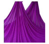 NDSJAIE Columpio Yoga Aereo Hamaca aérea for Yoga de 8m, Tela Seda, Columpio aéreo, Fitness for Gimnasio, hogar, Exterior, Culturismo, Pilates, cinturón(Purple)