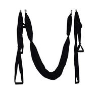 NDSJAIE Columpio Yoga Aereo Hamaca aérea for Yoga, Fuerte antigravedad, Columpio de, Herramienta inversión Eslinga voladora for Ejercicios aéreo(Black)