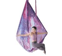 NDSJAIE Columpio Yoga Aereo Juego Completo de Hamaca aérea for Yoga 5 Metros for Tela Suave y Agradable a la Piel antigravedad(Star)
