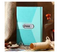 NDSJAIE Diario con Candado Libreta A5 con candado, notas, estudiante, chica, privacidad, contraseña secreta, 240 páginas, manual, agenda de oficina, planificador, papelería escolar(Green)