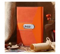 NDSJAIE Diario con Candado Libreta A5 con candado, notas, estudiante, chica, privacidad, contraseña secreta, 240 páginas, manual, agenda de oficina, planificador, papelería escolar(Light brown)